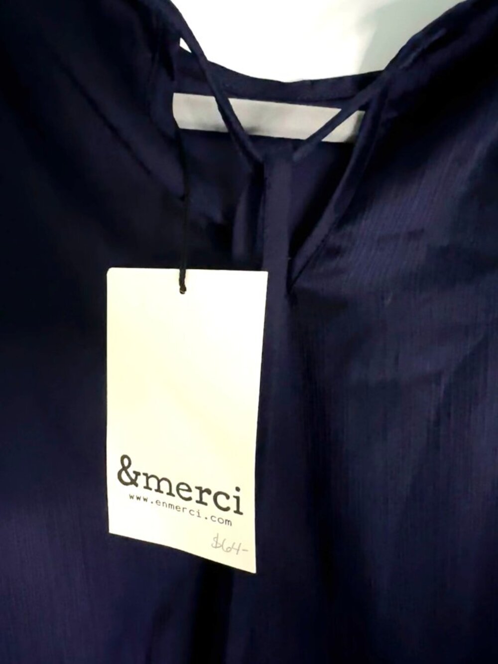 NWT &Merci Navy Ruffle Dress - Picture 3 of 3